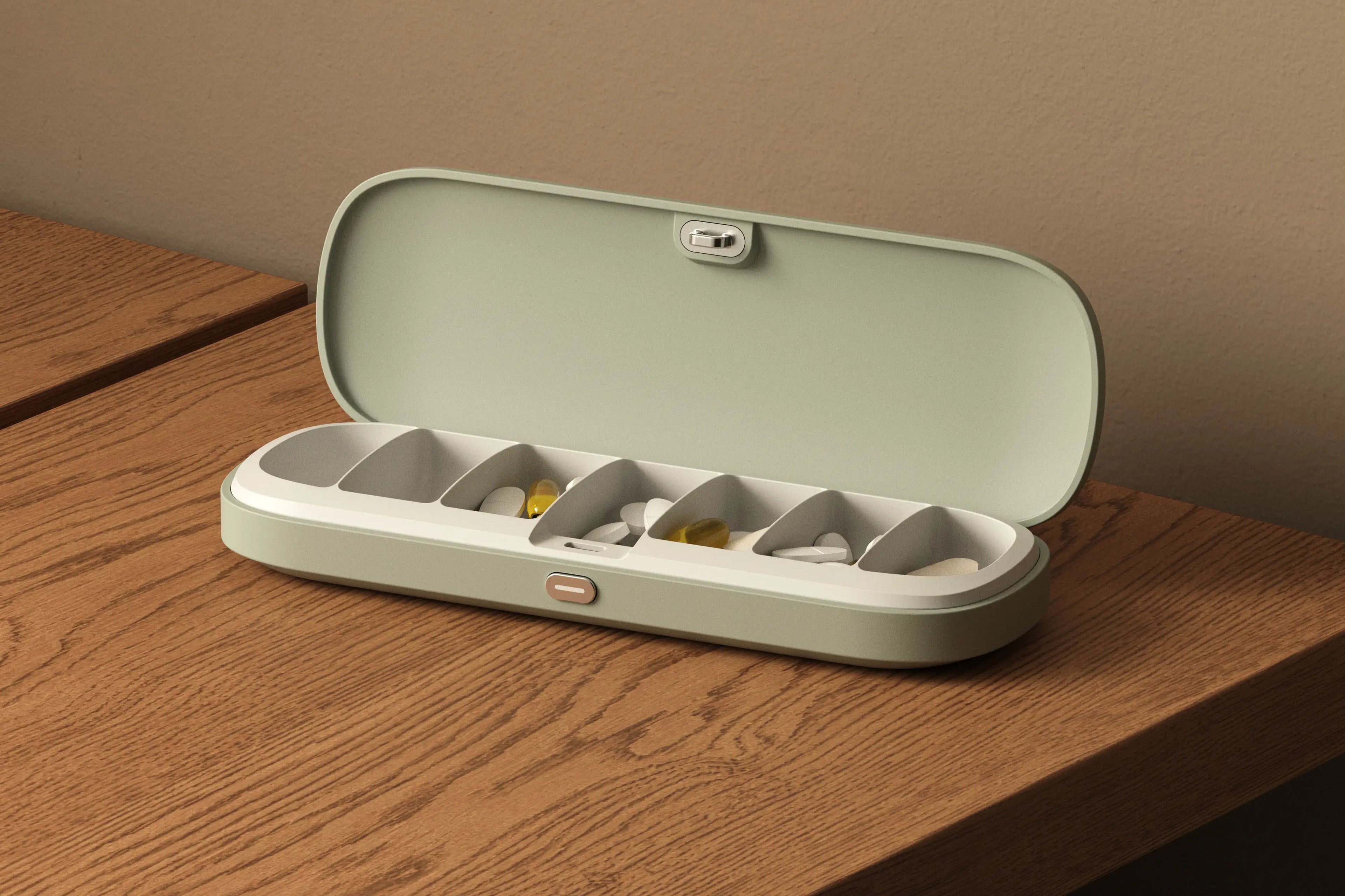 Smart locked pill box with app for reminders and secure medication storage